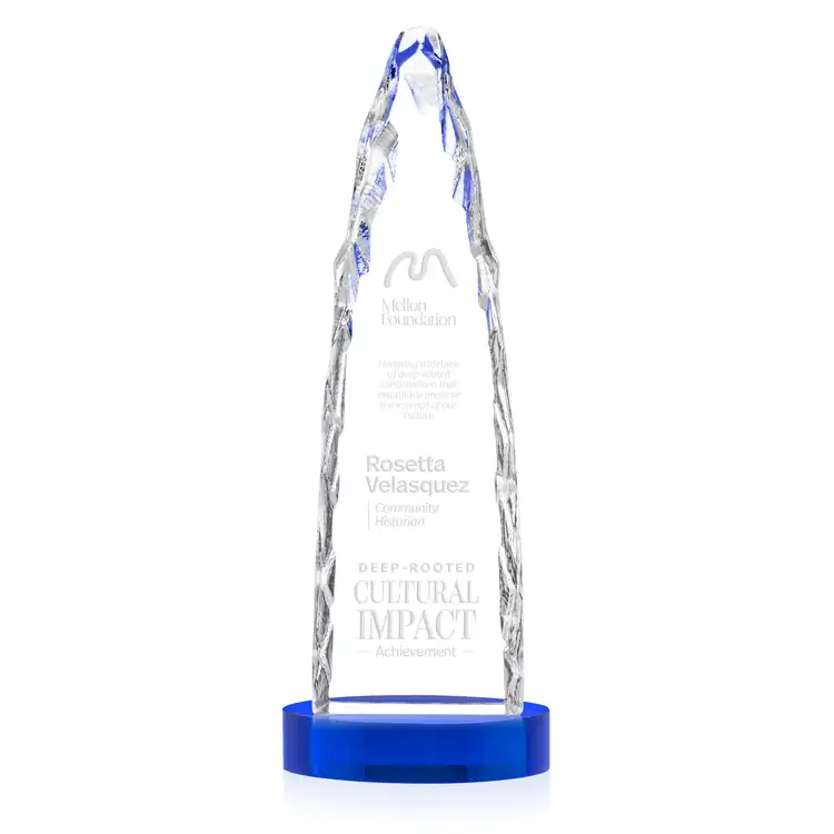 Goderich Optical Crystal Iceberg Award on Crystal Base - Coloured - Engraving and Printing #6