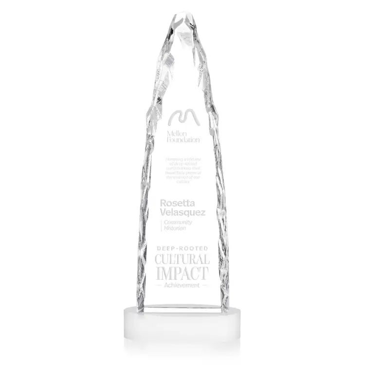 Goderich Optical Crystal Iceberg Award on Crystal Base - Coloured - Engraving and Printing #7