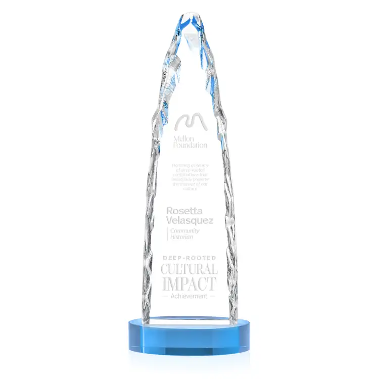 Goderich Optical Crystal Iceberg Award on Crystal Base - Coloured - Engraving and Printing #8