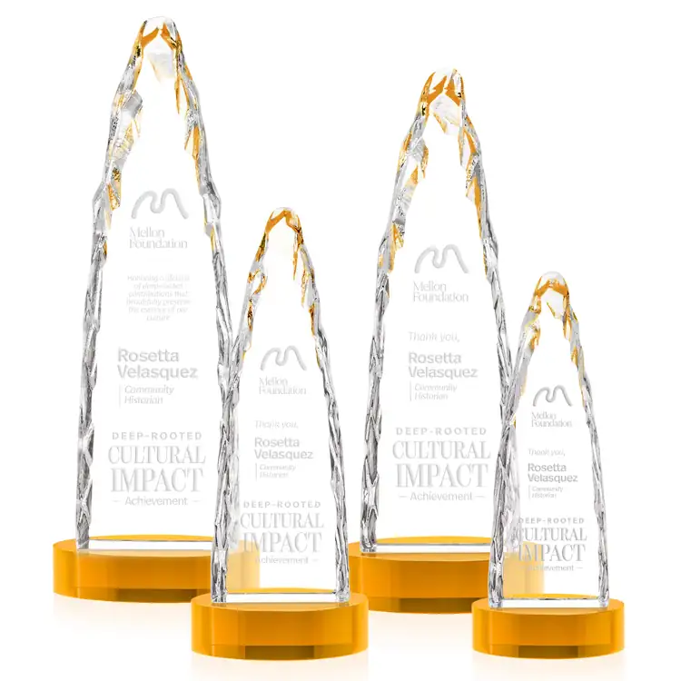 Goderich Optical Crystal Iceberg Award on Crystal Base - Coloured - Engraving and Printing