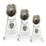 Trophée insigne de police en cristal Starfire - Multicolore