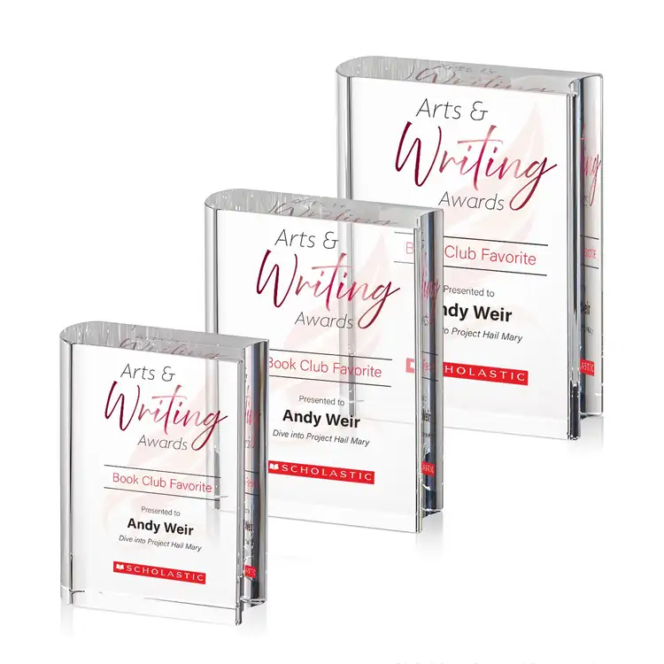 Optical Book Crystal Award Multicolor