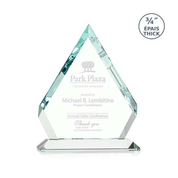 Apex Jade Crystal Diamond Award - Deep Etch #2