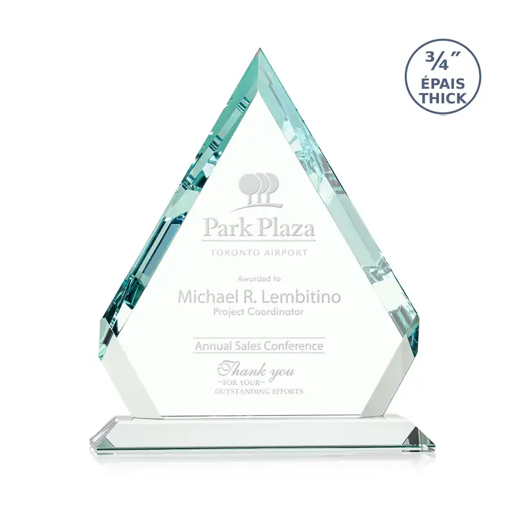 Apex Jade Crystal Diamond Award - Deep Etch #3