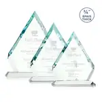 Trophée losange Apex en cristal jade - Gravure