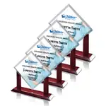 Trophée losange Carradine en cristal Starfire Multicolore