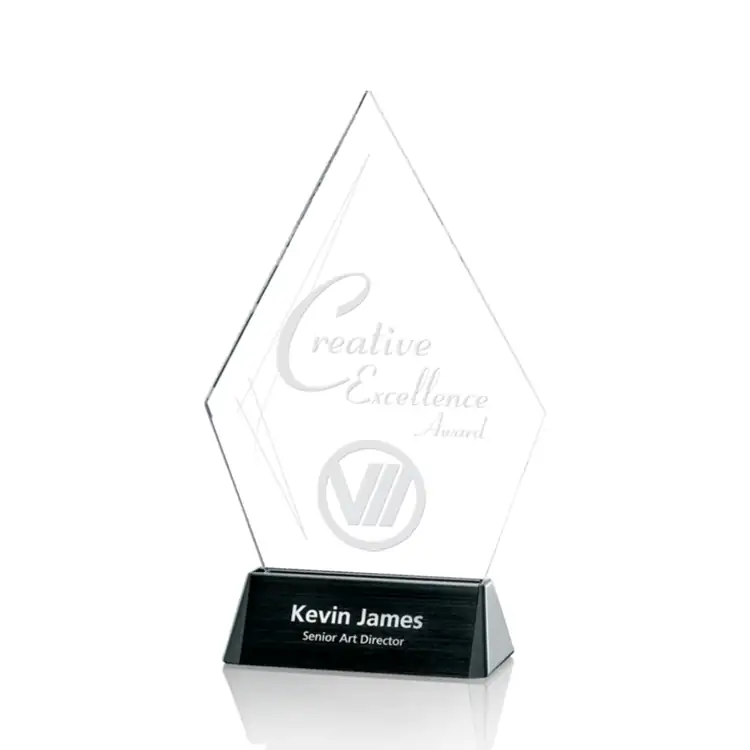 Sierra Diamond Starfire Crystal Award on Black Base #2