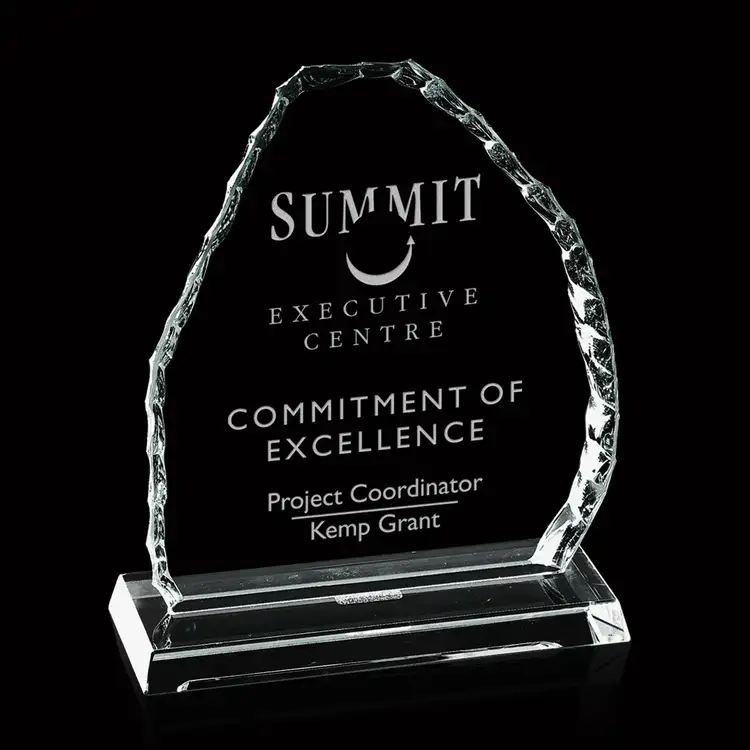 Iceberg Mountain Award - Starfire Crystal - Engraved