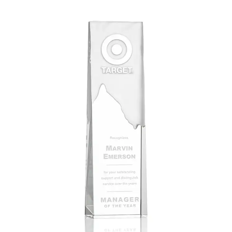 Rushmore Mountain Optical Crystal Award - Deep Etch #3