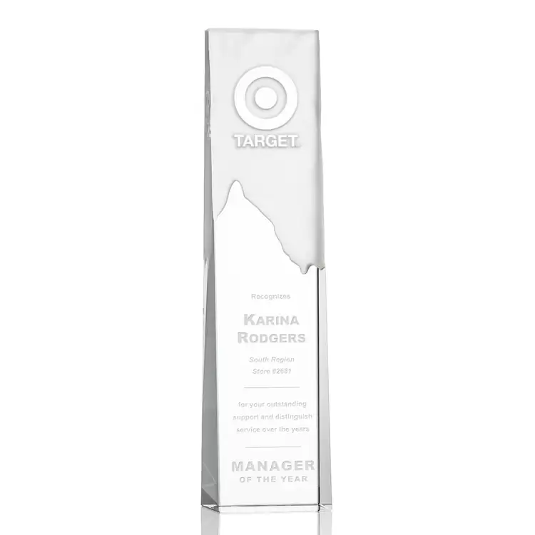 Rushmore Mountain Optical Crystal Award - Deep Etch #4