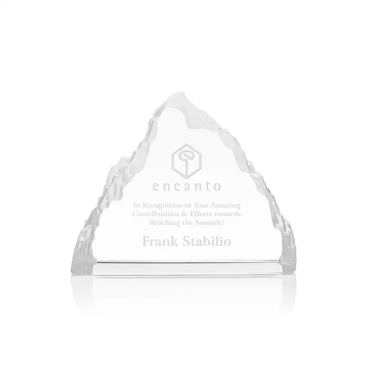 Vermont Mountain Crystal Award - Deep Etch #2