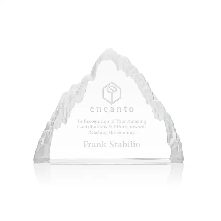 Vermont Mountain Crystal Award - Deep Etch #3