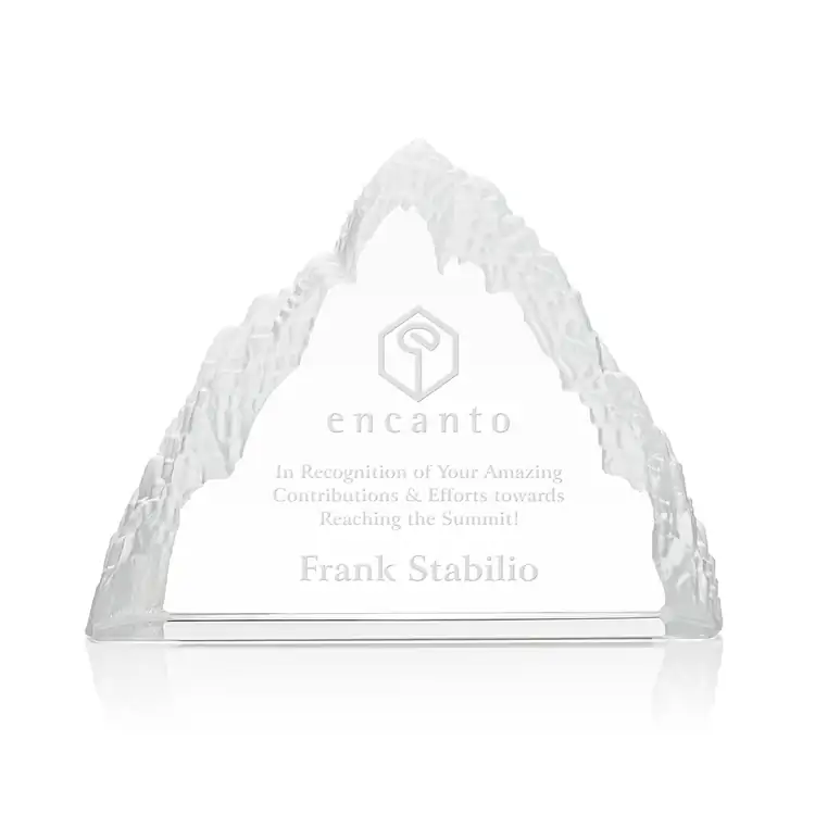 Vermont Mountain Crystal Award - Deep Etch #4