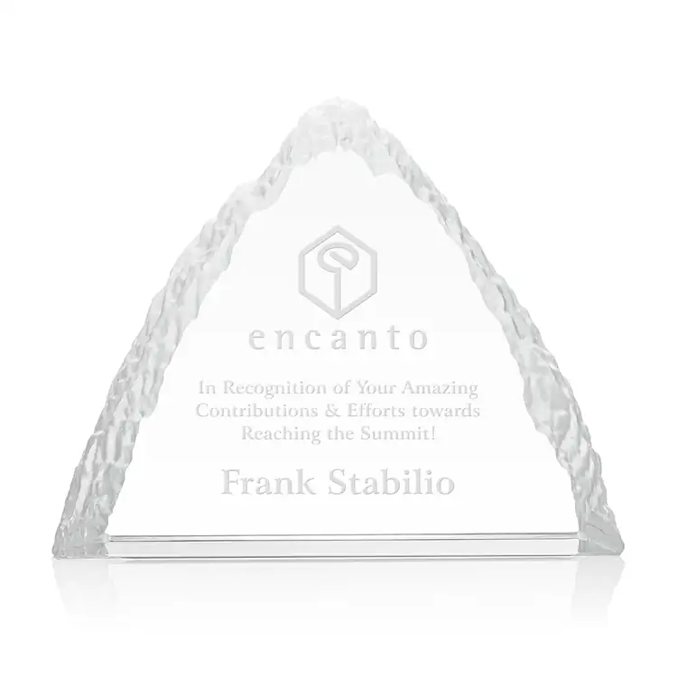 Vermont Mountain Crystal Award - Deep Etch #5