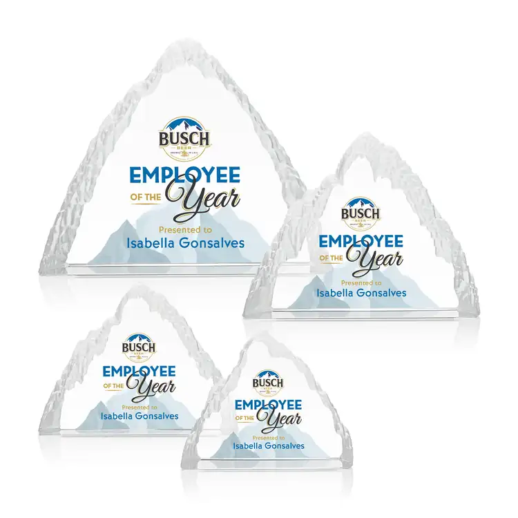 Vermont Mountain Crystal Award - Multicolor