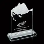 Trophée montagne sculptée en cristal Starfire - Gravure