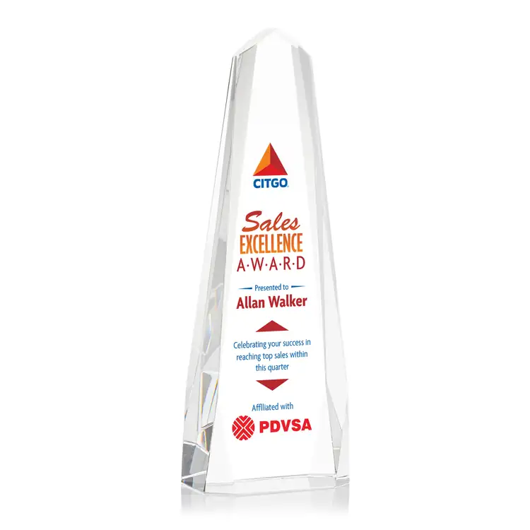 Geneva Optical Crystal Obelisk Award - Multicolor #4