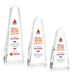 Trophée obélisque Geneva en cristal optique - Multicolore