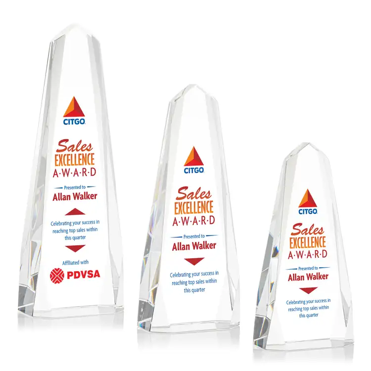 Geneva Optical Crystal Obelisk Award - Multicolor