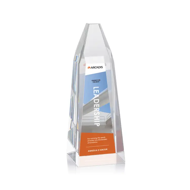Heritage Optical Crystal Multicolor Obelisk Award #2