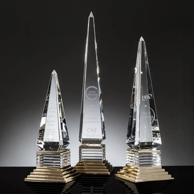 R.S. Owens Tribune Optical Crystal Obelisk Award