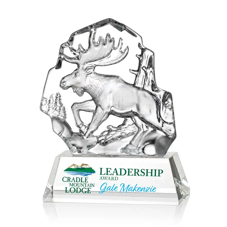 Trophée orignal Ottavia en cristal optique Multicolore #2