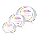 Trophée ovale Sheraton en cristal optique - Multicolore
