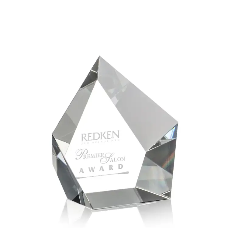 Trophée pentagonal Valecrest en cristal optique #2