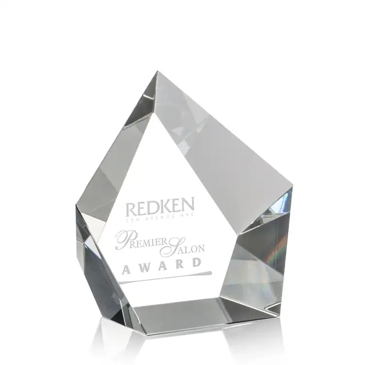 Trophée pentagonal Valecrest en cristal optique #3