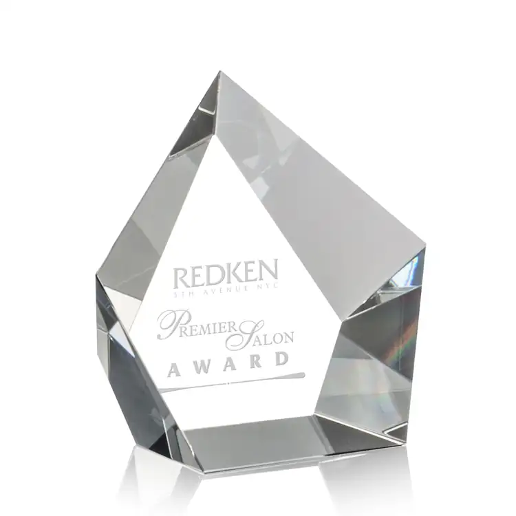 Trophée pentagonal Valecrest en cristal optique #4