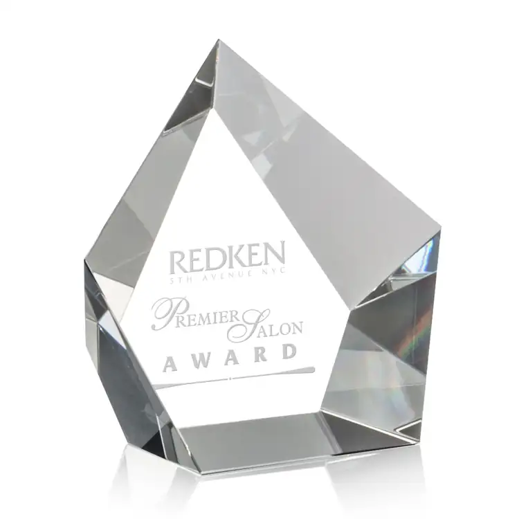 Trophée pentagonal Valecrest en cristal optique #5