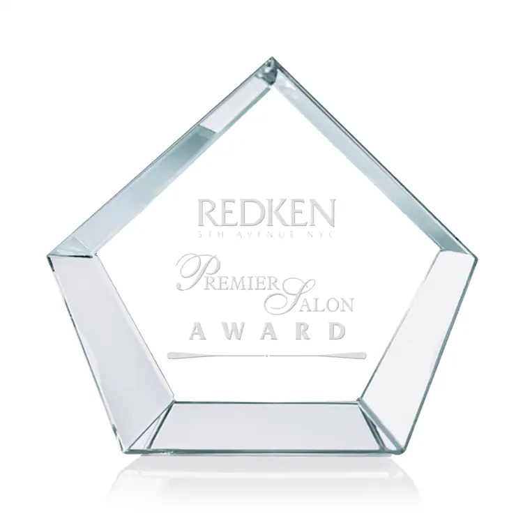 Trophée pentagonal Valecrest en cristal optique #6