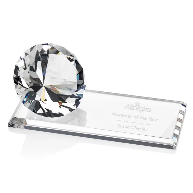 Gemstone Award on Starfire - Optical Crystal, Starfire Crystal - Engraved #2
