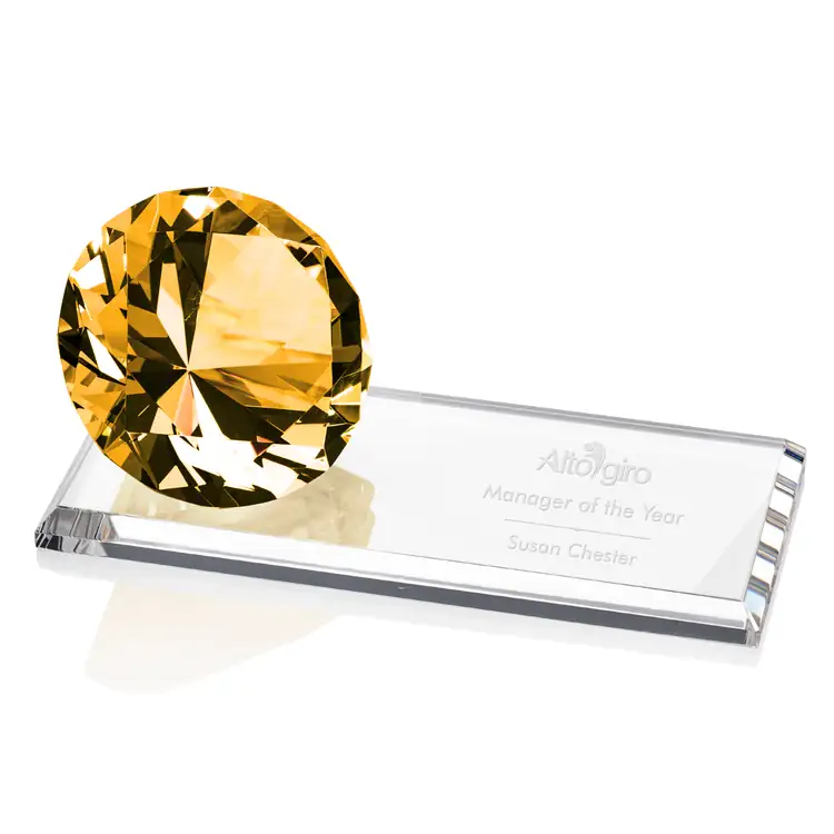 Gemstone Award on Starfire - Optical Crystal, Starfire Crystal - Engraved #3