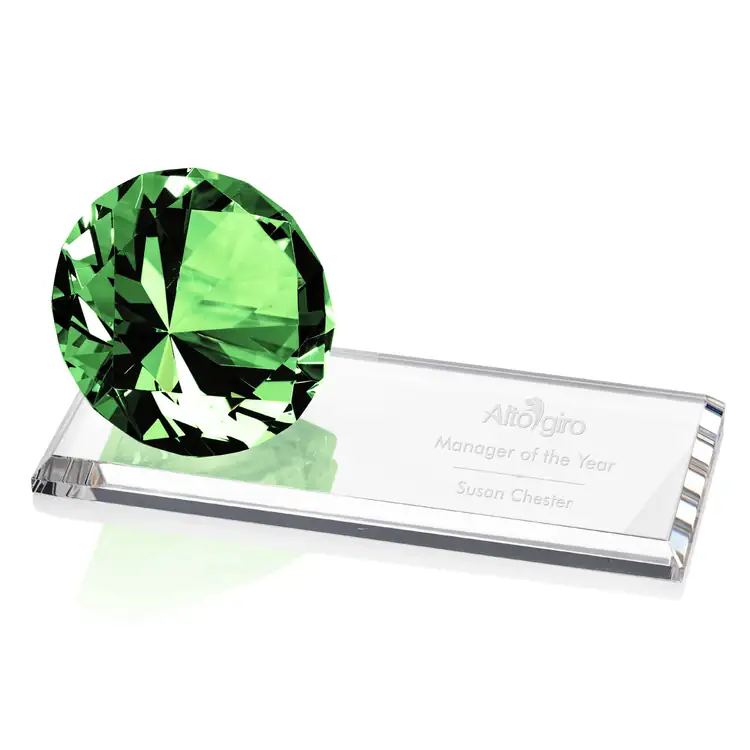 Gemstone Award on Starfire - Optical Crystal, Starfire Crystal - Engraved #4