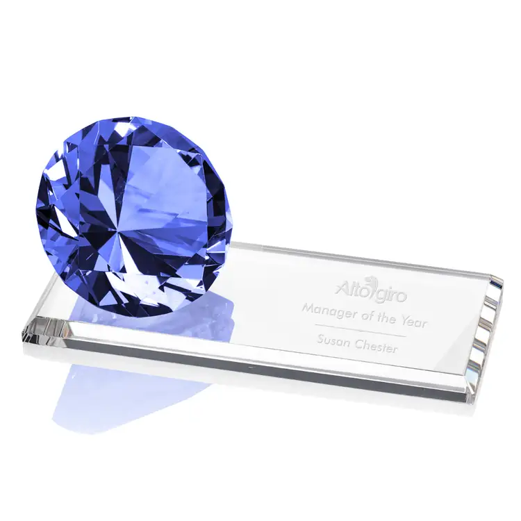 Gemstone Award on Starfire - Optical Crystal, Starfire Crystal - Engraved #6