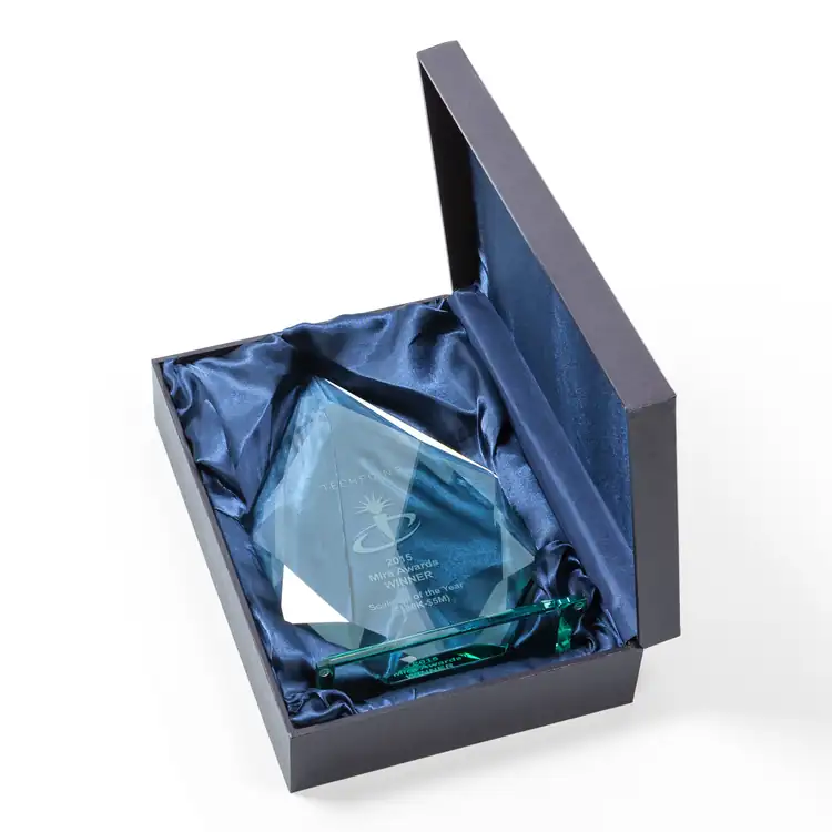 Hawthorne Peak Jade Glass Award - Deep Etch #5