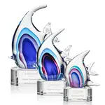 Trophée poisson Neptune sur socle Paragon