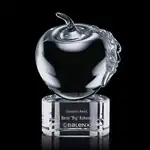 Trophée pomme en verre sur socle Paragon - Gravure