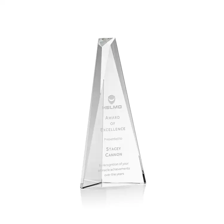 Belize Optical Crystal Prism Award - Deep Etch #2