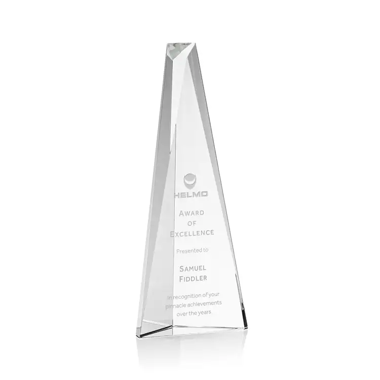 Belize Optical Crystal Prism Award - Deep Etch #3