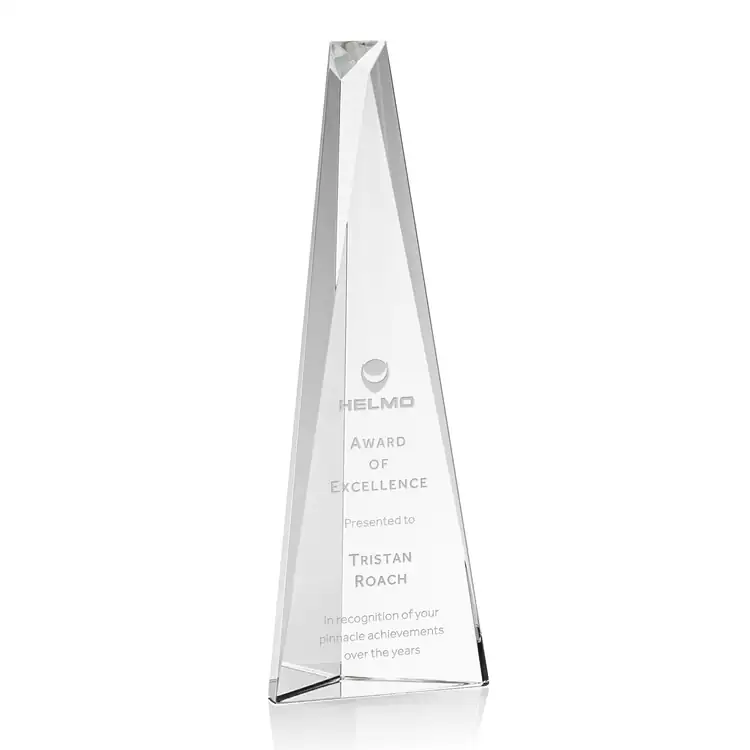 Belize Optical Crystal Prism Award - Deep Etch #4