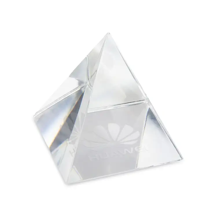 Optical Crystal Pyramid Award - Deep Etch #3