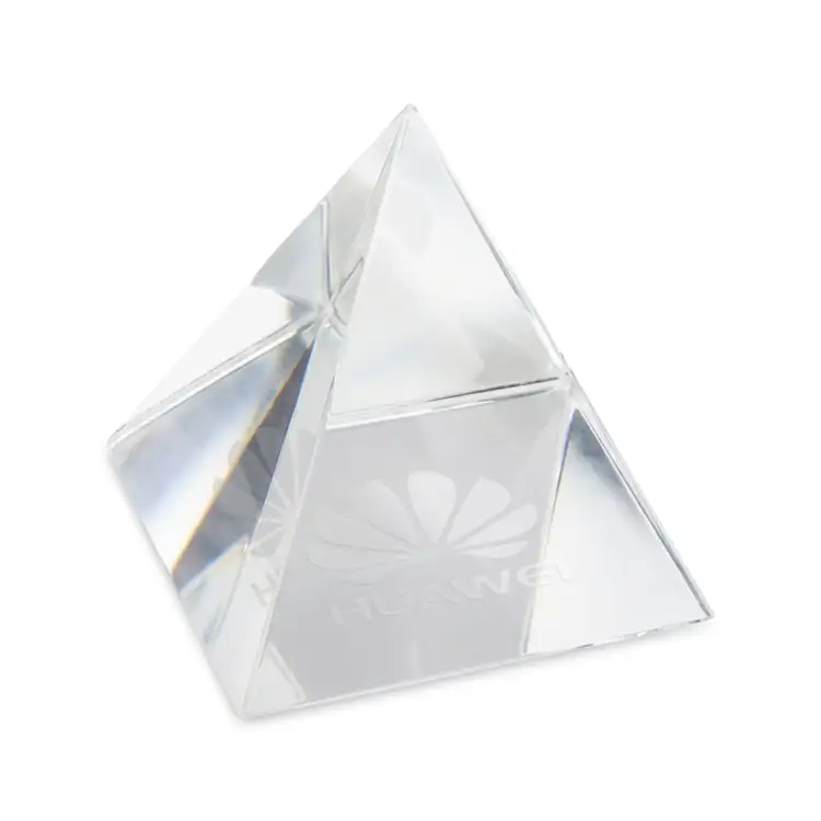 Optical Crystal Pyramid Award - Deep Etch #4