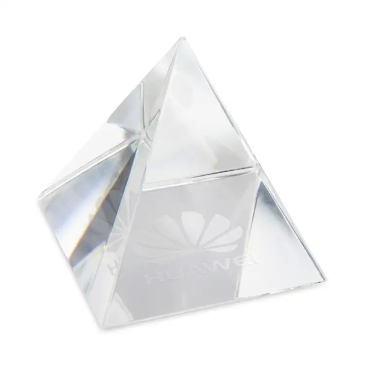 Optical Crystal Pyramid Award - Deep Etch #5