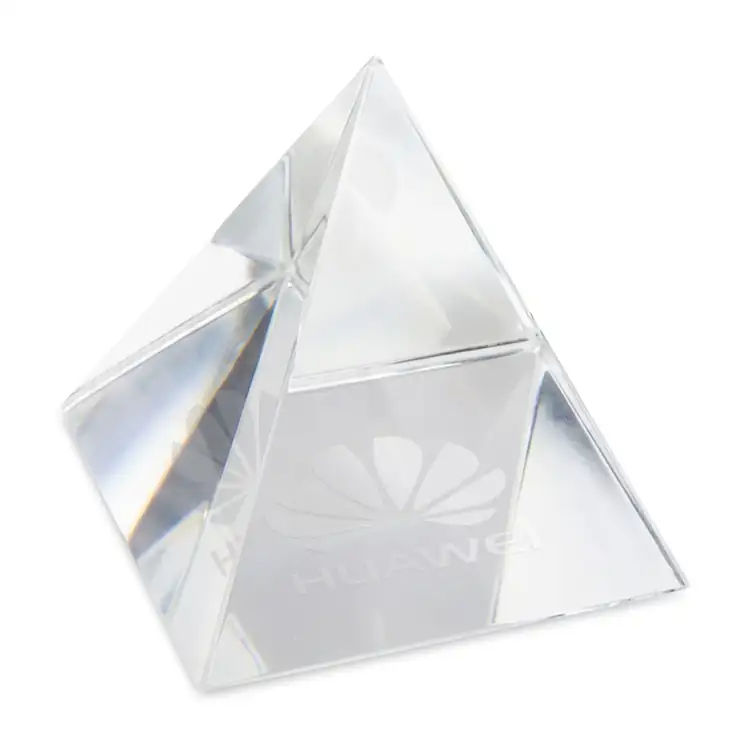 Optical Crystal Pyramid Award - Deep Etch #6