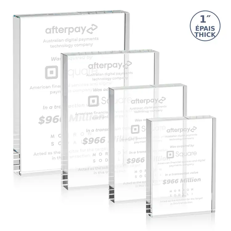 Bendell Rectangular Optical Crystal Award