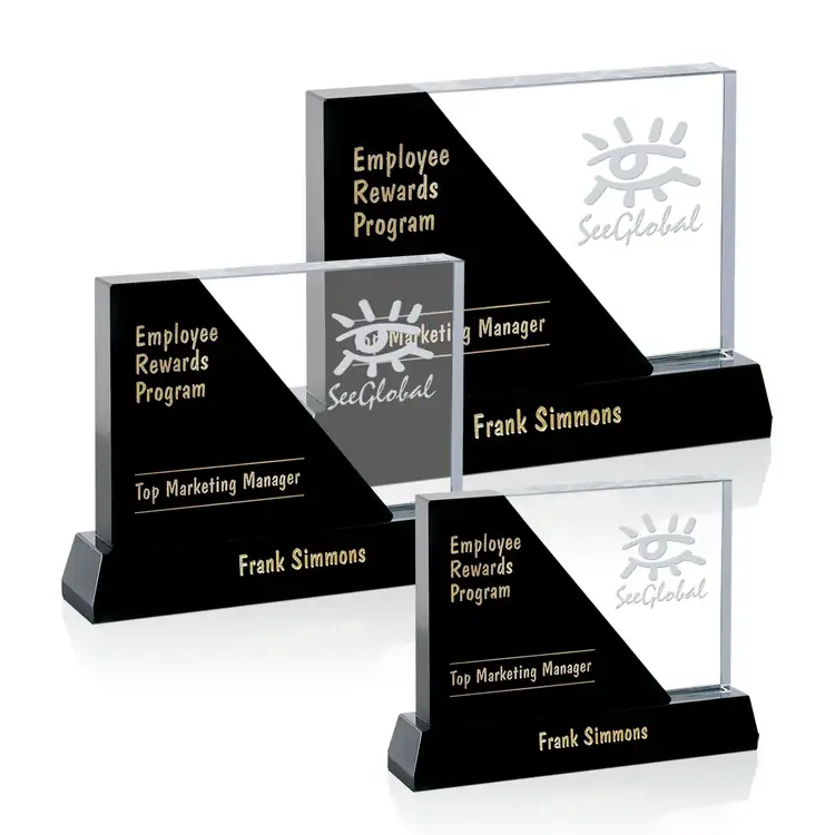Glenarden Rectangular Optical Crystal Award
