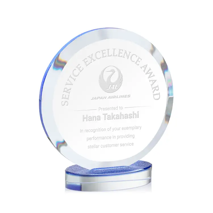 Trophée rond Farlow en cristal Starfire #2