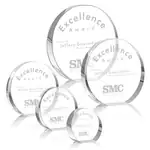 Trophée rond Glenwood en cristal - Gravure
